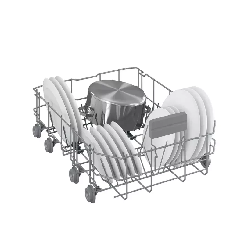 Siauroji indaplovė Beko BDFS15020X, 10 komplektų, 45 cm, 47 dB, 5 programų, inverterinis variklis
