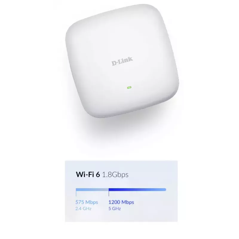 D-Link AX1800 Wi-Fi 6 Dual-Band PoE prieigos taškas DAP-X2810