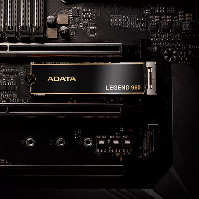 SSD M.2 1 TB ADATA LEGEND 960 PCIe 4.0 NVMe, 7400/6000 MB/s, 3D NAND, SMI SM2264, HW šifravimas, radiatoriaus plokštė