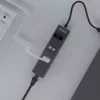 USB-C stotelė SAVIO AK-57, 3× USB-A, RJ-45 Gigabit Ethernet (5000 Mbit/s), aliuminis pilka