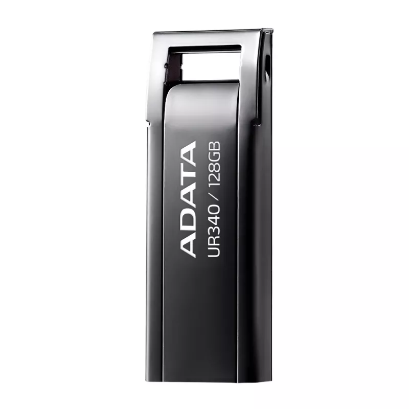 USB atmintukas ADATA UR340 128 GB USB Type-A 3.2 Gen1, metalinis korpusas, juodas