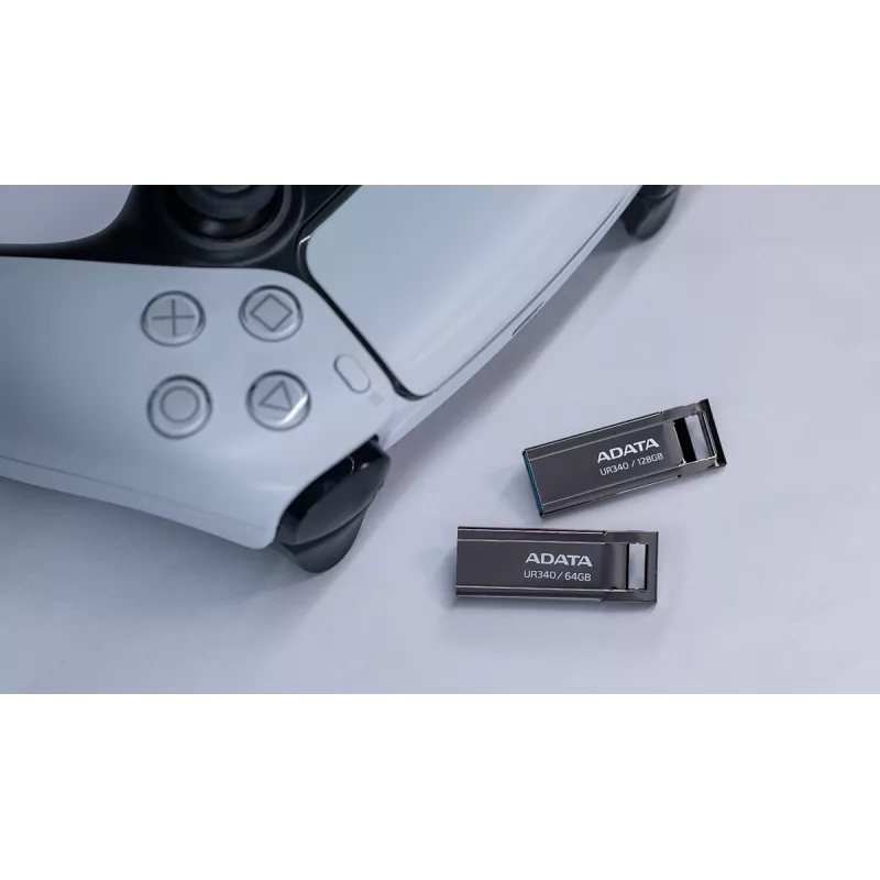USB atmintukas ADATA UR340 128 GB USB Type-A 3.2 Gen1, metalinis korpusas, juodas