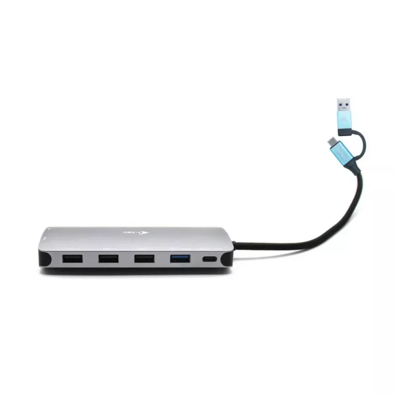 i-tec USB 3.0 USB-C/Thunderbolt 3x Display Metal Nano Dock su LAN ir Power Delivery 100 W
