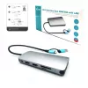 i-tec USB 3.0 USB-C/Thunderbolt 3x Display Metal Nano Dock su LAN ir Power Delivery 100 W