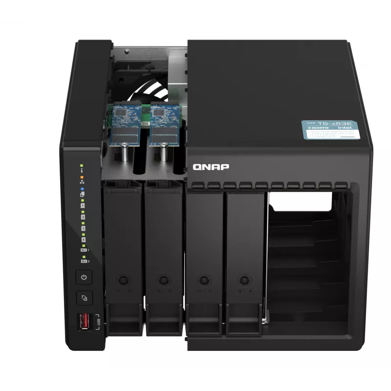 QNAP TS-453E NAS bokštinis Intel® Celeron® J6412 8 GB 0 TB QNAP QTS juodas