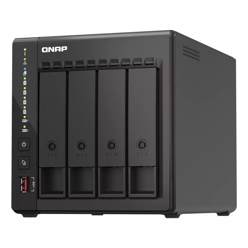 QNAP TS-453E NAS bokštinis Intel® Celeron® J6412 8 GB 0 TB QNAP QTS juodas
