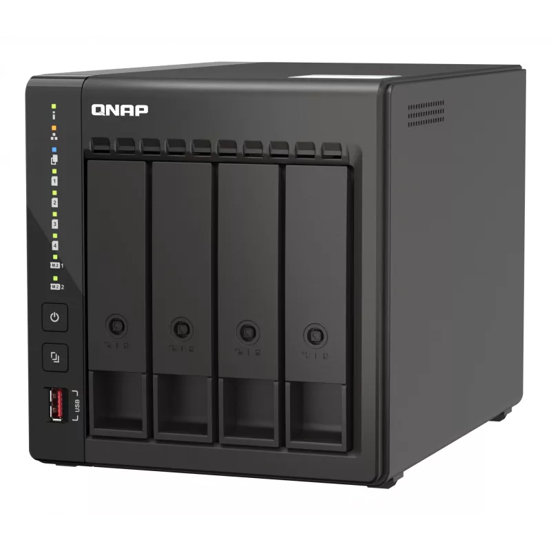 QNAP TS-453E NAS bokštinis Intel® Celeron® J6412 8 GB 0 TB QNAP QTS juodas
