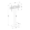 Grindinis TV laikiklis TECHLY ICA-TR27 32–55 colių (81.3–139.7 cm), VESA 100x100–600x400, pakreipimas -15–0°, maks. apkrova 40 kg, juodas