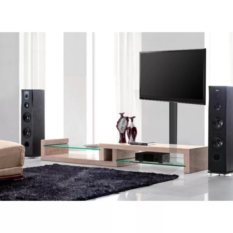 Grindinis TV laikiklis TECHLY ICA-TR27 32–55 colių (81.3–139.7 cm), VESA 100x100–600x400, pakreipimas -15–0°, maks. apkrova 40 kg, juodas