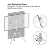 Grindinis TV laikiklis TECHLY ICA-TR18SAM 45–65 colių (114,3–165,1 cm), VESA 200x200–600x400, talpa 32 kg, riešutas