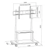 Porterinis grindinis stovas TECHLY Signage Display Mount ICA-TR31 55–120 colių ekranams, VESA 1200x600, maks. apkrova 150 kg, juodas