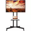Pertvarinis stovas TECHLY ICA-TR16T 37 inch–70 inch ekranams, VESA 200x200–600x400, iki 50 kg, reguliuojamas aukštis, ratukai, pakreipimas ±10° (juodas)