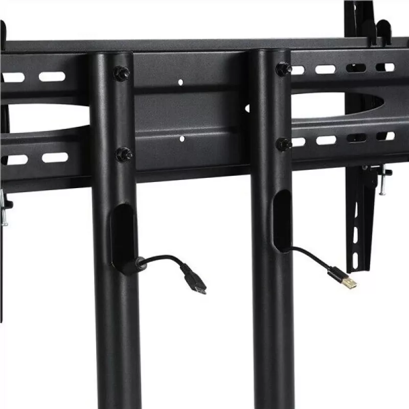 Pertvarinis stovas TECHLY ICA-TR16T 37 inch–70 inch ekranams, VESA 200x200–600x400, iki 50 kg, reguliuojamas aukštis, ratukai, pakreipimas ±10° (juodas)