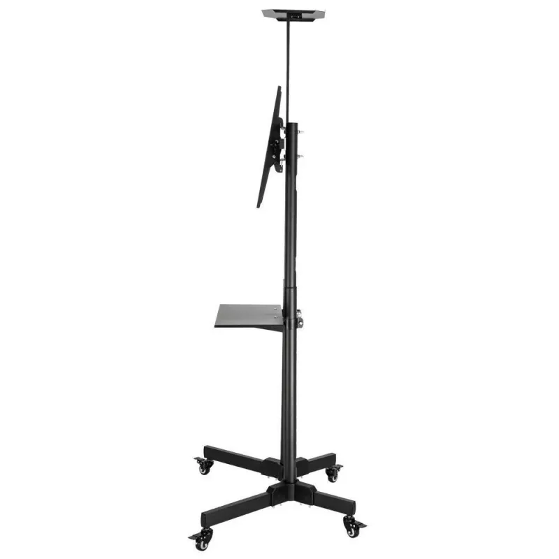 Pertvarinis stovas TECHLY ICA-TR16T 37 inch–70 inch ekranams, VESA 200x200–600x400, iki 50 kg, reguliuojamas aukštis, ratukai, pakreipimas ±10° (juodas)