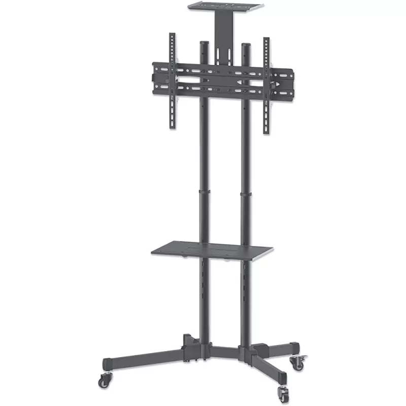 Pertvarinis stovas TECHLY ICA-TR16T 37 inch–70 inch ekranams, VESA 200x200–600x400, iki 50 kg, reguliuojamas aukštis, ratukai, pakreipimas ±10° (juodas)