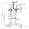 Techly Steel Trolley Floor Support reguliuojamo aukščio, TV nuo 60'' iki 100''