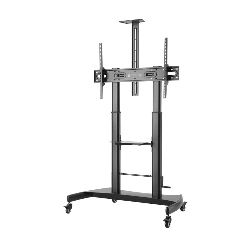 Techly Steel Trolley Floor Support reguliuojamo aukščio, TV nuo 60'' iki 100''
