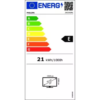 Philips S Line 242S9JML/00 monitor 61 cm (24 colių) 1920 x 1080 pikselių Full HD LCD juodas
