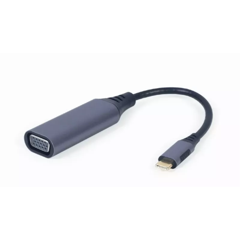 GEMBIRD USB Type-C į VGA vaizdo adapteris, 15 cm, kosminė pilka