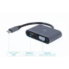 Gembird USB 3.0 Type-A–HDMI + VGA vaizdo keitiklis, tamsiai pilkas