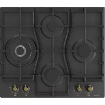 Gorenje GW6D42CLB dujinė kaitlentė, įmontuojama, 60 cm, juoda, 4 zonos