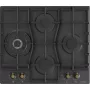 Gorenje GW6D42CLB dujinė kaitlentė, įmontuojama, 60 cm, juoda, 4 zonos