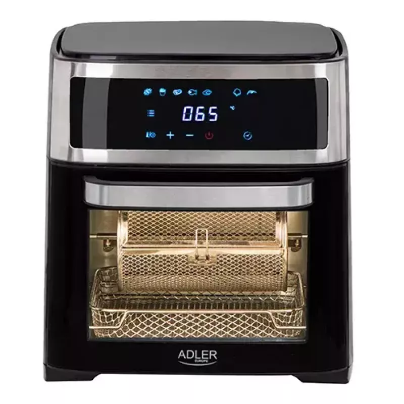 Karšto oro gruzdintuvė-oraitė Adler AD 6309 13 L 2500 W Juoda/Sidabrinė, liečiamas valdymas, rotiseris