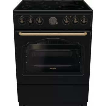 Gorenje GECS6B71CLB Laisvai pastatoma elektrinė viryklė su keramine kaitlente, juoda
