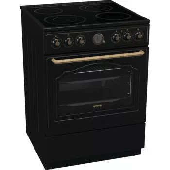 Gorenje GECS6B71CLB Laisvai pastatoma elektrinė viryklė su keramine kaitlente, juoda