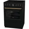 Gorenje GECS6B71CLB Laisvai pastatoma elektrinė viryklė su keramine kaitlente, juoda