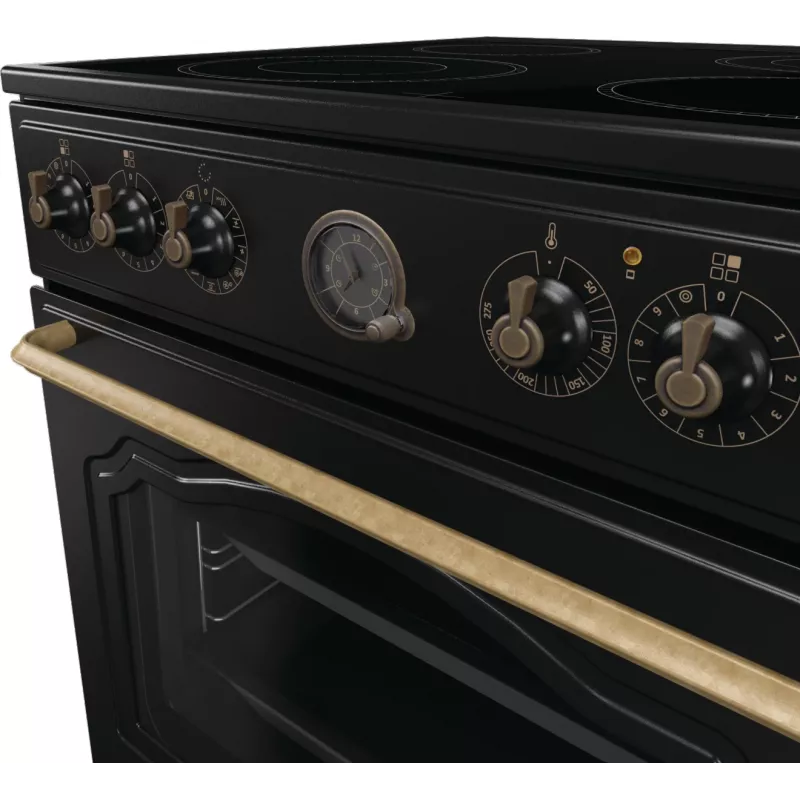 Gorenje GECS6B71CLB Laisvai pastatoma elektrinė viryklė su keramine kaitlente, juoda