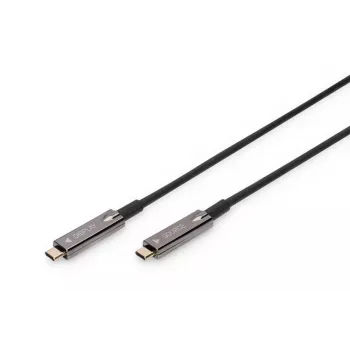 DIGITUS USB Type-C - USB Type-C AOC hibridinis šviesolaidinis kabelis 4K@60Hz USB 3.1 SPEC 15m
