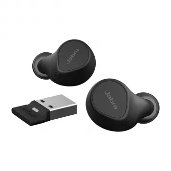 Jabra Evolve2 Buds USB-A MS belaidžio įkrovimo dėklas, tikri belaidžiai ausinukai (TWS), skambučiai/muzika, 5.4 g, ausinės, juoda