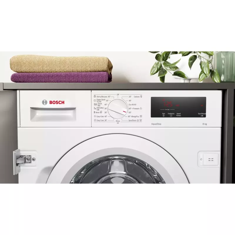 Bosch Serie 6 WIW24342EU įmontuojama skalbyklė, 8 kg, 1200 aps./min., balta