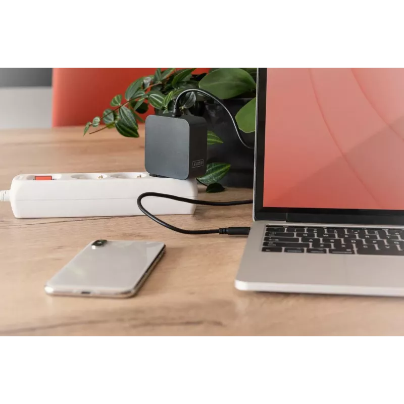 Nešiojamojo kompiuterio įkroviklis USB-C Digitus DA-10071 65W Vidaus Juodas