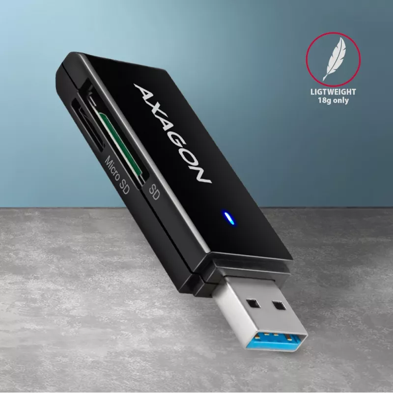 Card Reader Axagon CRE-S2N USB 3.2 Gen 1 Type-A Juodas