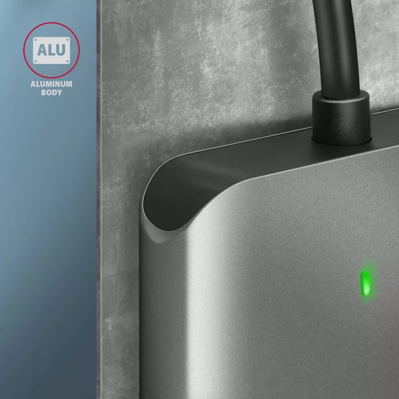 „Axagon CRE-S3“ išorinis USB-A 3.2 Gen 1 3 lizdų SD/microSD/CF kortelių skaitytuvas, USB 3.2 Gen 1 (3.1 Gen 1) Type-A, pilkas