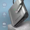 „Axagon CRE-S3C“ aliumininė didelės spartos USB-C 3.2 Gen 1 atminties kortelių skaitytuvas, 3 lizdai, UHS-II
