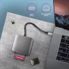 „Axagon CRE-S3C“ aliumininė didelės spartos USB-C 3.2 Gen 1 atminties kortelių skaitytuvas, 3 lizdai, UHS-II