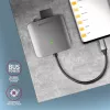 „Axagon CRE-S3C“ aliumininė didelės spartos USB-C 3.2 Gen 1 atminties kortelių skaitytuvas, 3 lizdai, UHS-II