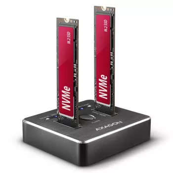 Axagon ADSA-M2C SuperSpeed USB-C 10Gbps dviejų M.2 NVMe dokas