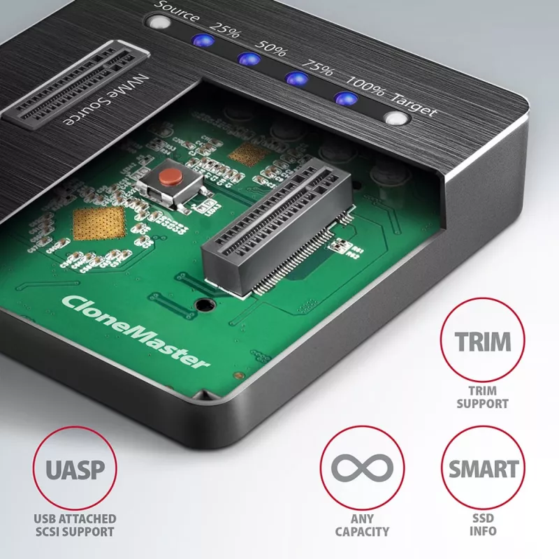 Axagon ADSA-M2C SuperSpeed USB-C 10Gbps dviejų M.2 NVMe dokas
