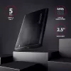 AXAGON EE25-A6C 2,5 inch HDD/SSD korpusas — SATA, USB 3.2 Gen 1 (Type-C ir Type-A), aliuminis, juodas