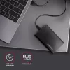 AXAGON EE25-A6C 2,5 inch HDD/SSD korpusas — SATA, USB 3.2 Gen 1 (Type-C ir Type-A), aliuminis, juodas