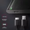 AXAGON EE25-A6M išorinis HDD/SSD dėklas – 2,5 colio SATA, USB 3.2 Gen 1 (5 Gbit/s), Micro-USB B į USB Type-A, aliuminis, juodas