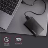 AXAGON EE25-A6M išorinis HDD/SSD dėklas – 2,5 colio SATA, USB 3.2 Gen 1 (5 Gbit/s), Micro-USB B į USB Type-A, aliuminis, juodas