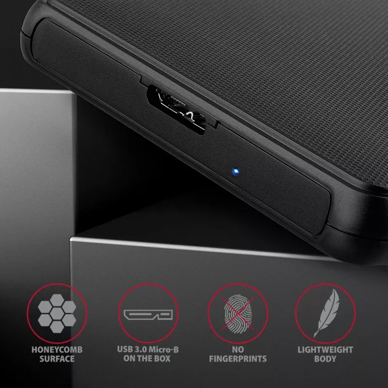 Axagon EE25-SL Išorinis dėklas be varžtų USB 3.2 Gen 1 - SATA 6G 2,5 colio SSD/HDD