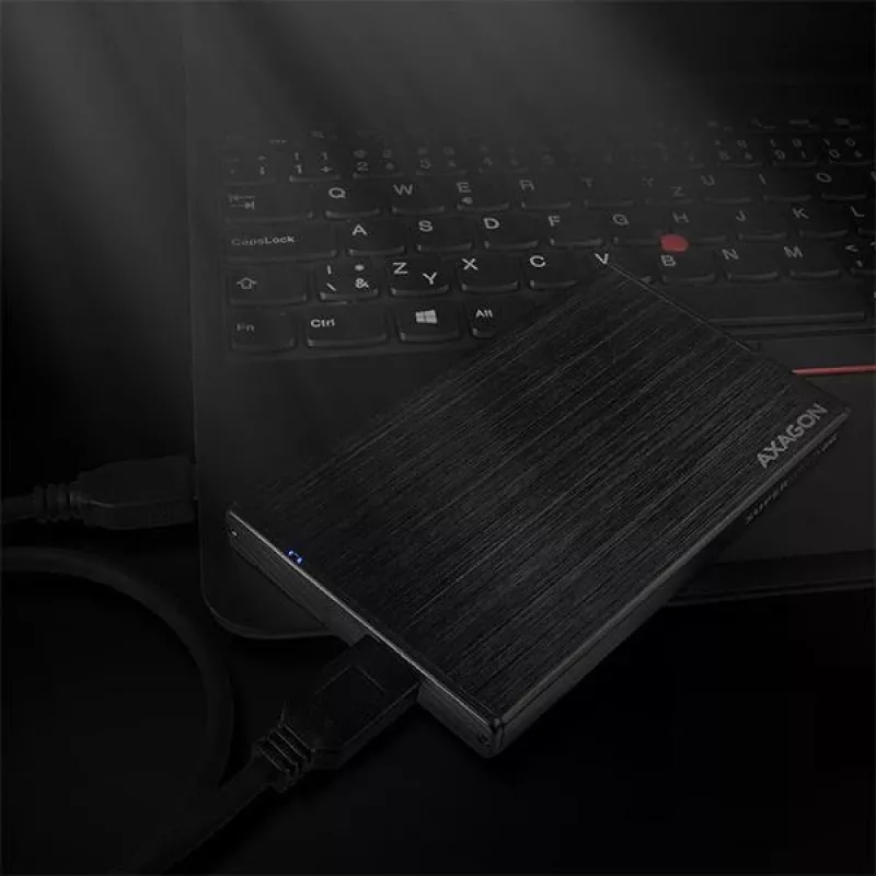 Išorinis dėklas Axagon EE25-XA6 ALINE, aliuminis, USB 3.2 Gen 1 – SATA 6G, 2.5 colio SSD/HDD