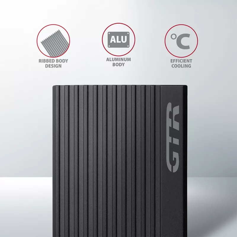 Axagon EEM2-GTR išorinis USB-C 3.2 Gen 2 metalinis korpusas M.2 NVMe SSD