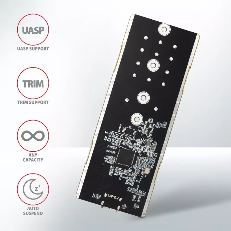 Axagon EEM2-GTR išorinis USB-C 3.2 Gen 2 metalinis korpusas M.2 NVMe SSD